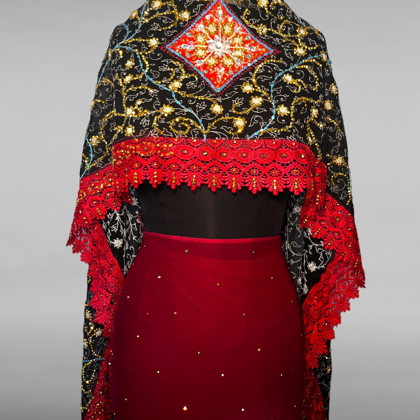 Salma Toub Black & Maroon