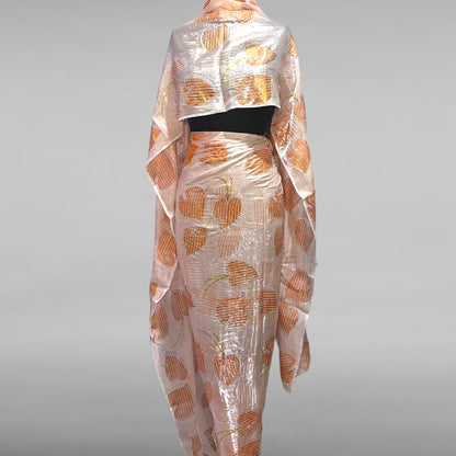 Nabila (Peach Floral Toub)