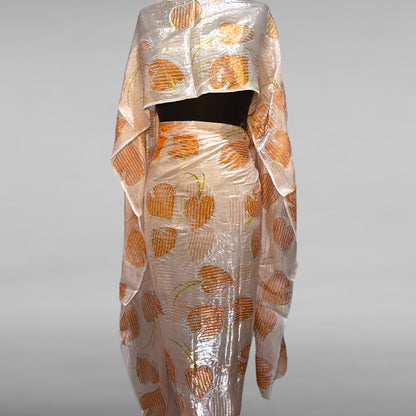 Nabila (Peach Floral Toub)