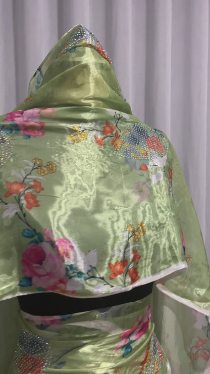 Nabila (Green Floral Toub)